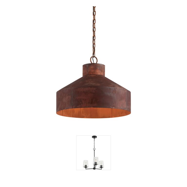 Troy Lighting Rise & Shine Rust Patina Hand-Worked Iron Chandelier