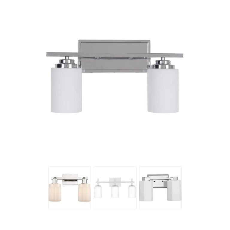 Craftmade Albany 2-Light Chrome Vanity with White Frost Glass