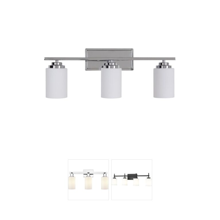 Craftmade Albany 3-Light Chrome Vanity with White Frost Glass