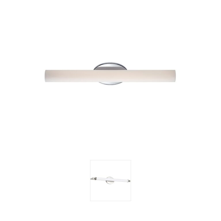 Modern Forms Loft 24-Inch Chrome LED Vanity Light with Mouth Blown Opal Glass