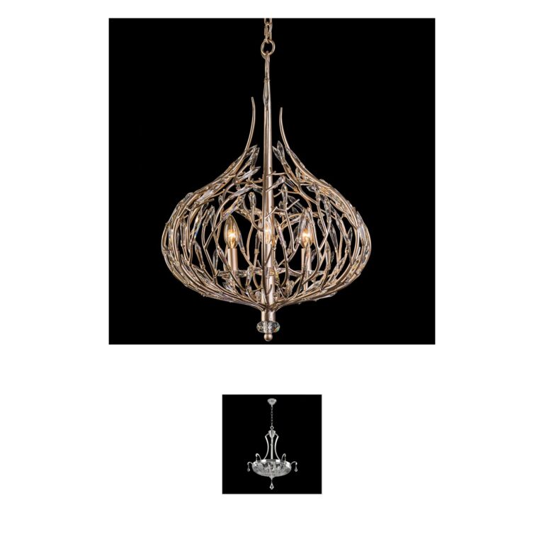 Varaluz Bask Collection Gold Dust Crystal Pendant