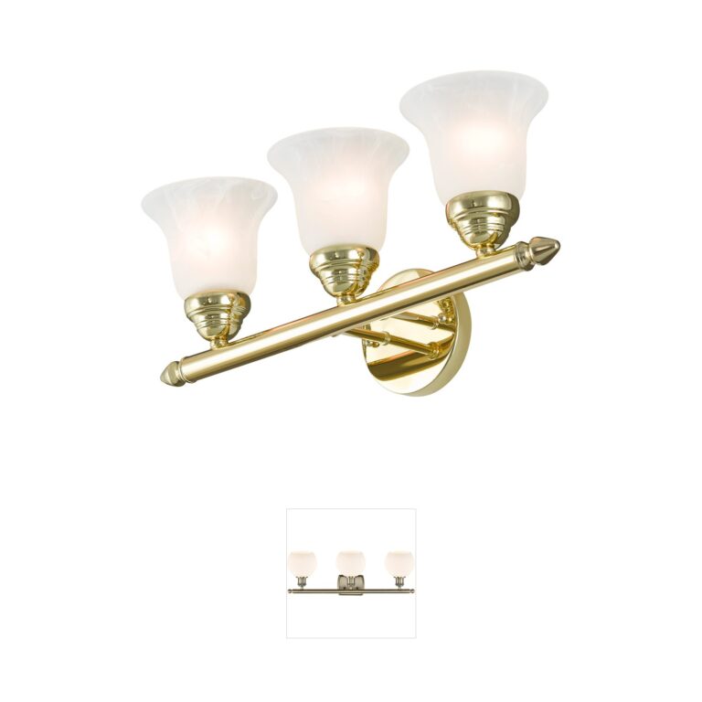 Livex Lighting Neptune Polished Brass 3-Light Vanity