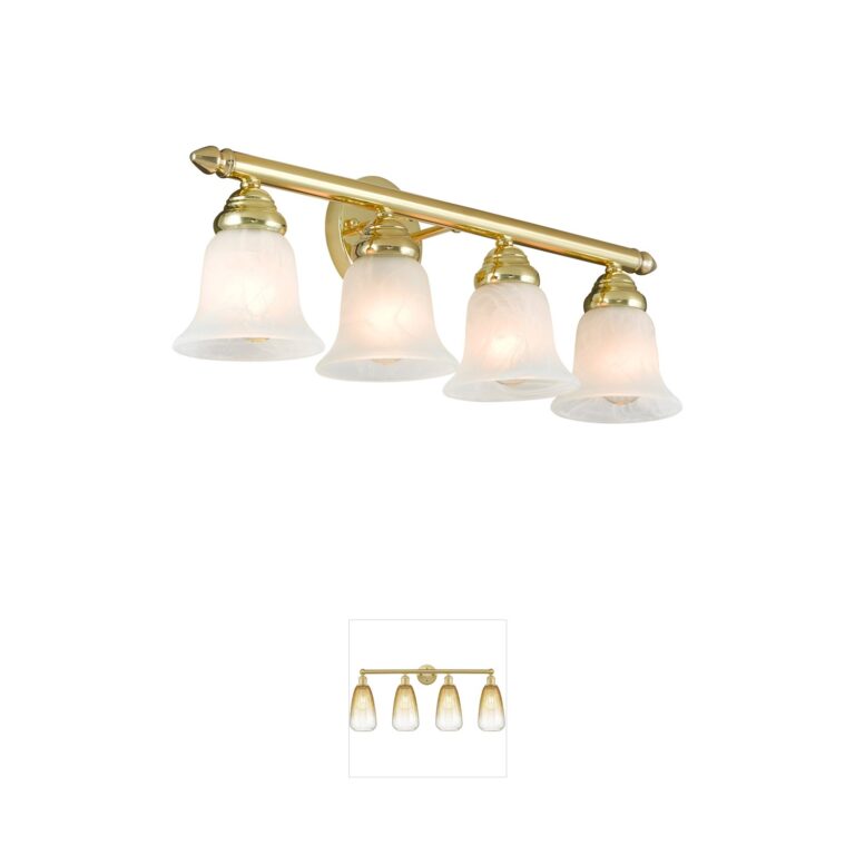 Livex Lighting Neptune Collection Polished Brass Vanity Light