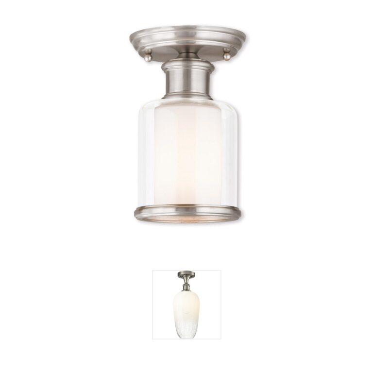 Livex Lighting Middlebush Steel Semi-Flush Mount