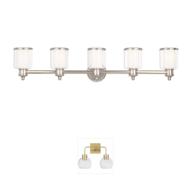 Livex Lighting Middlebush 5-Light Polished Nickel Vanity Light