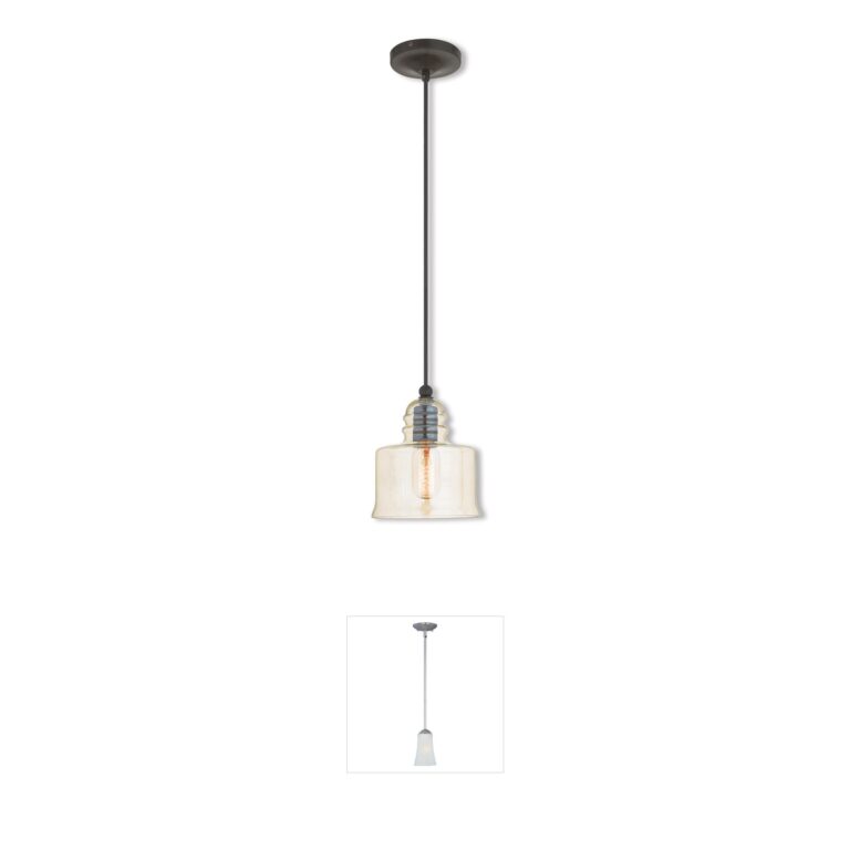 Livex Lighting Art Glass Champagne Mini Pendant