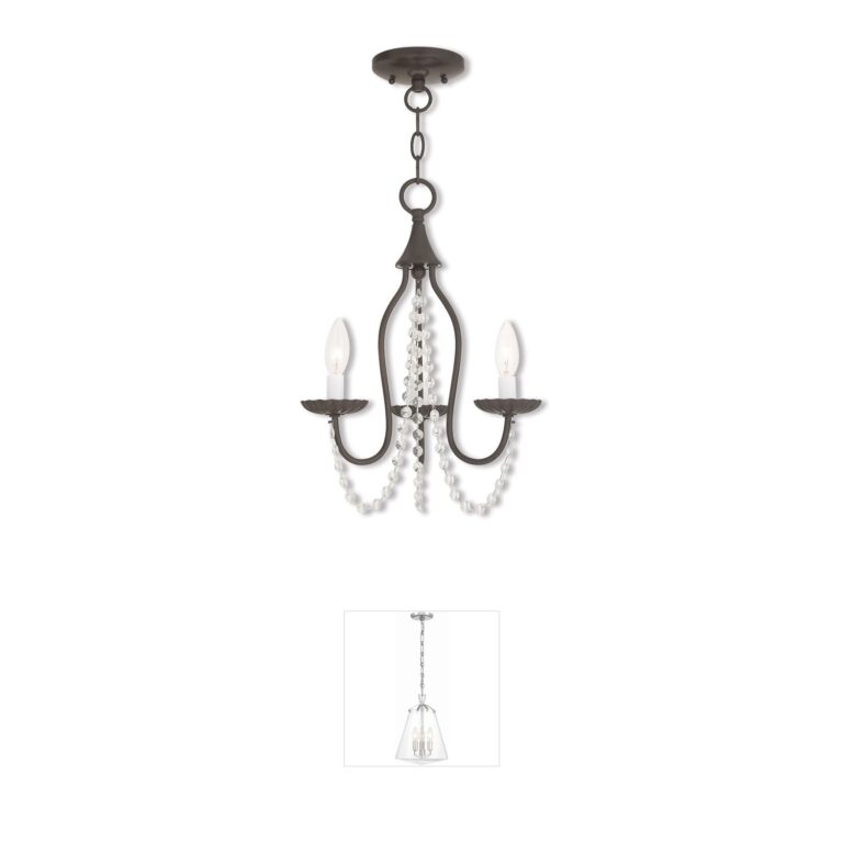 Livex Lighting Alessia English Bronze Crystal Mini Chandelier