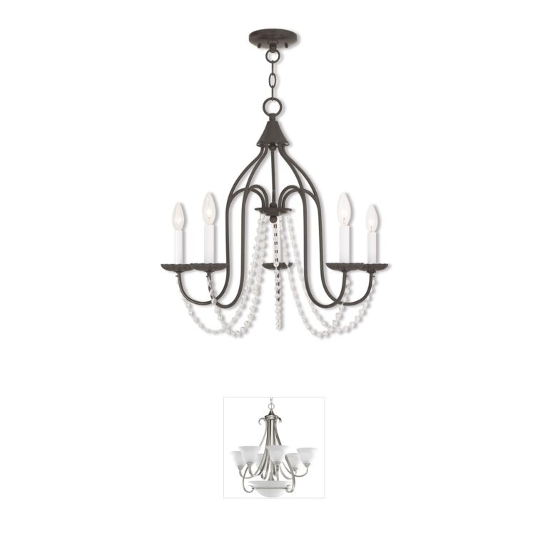 Livex Lighting Alessia English Bronze & Crystal Chandelier