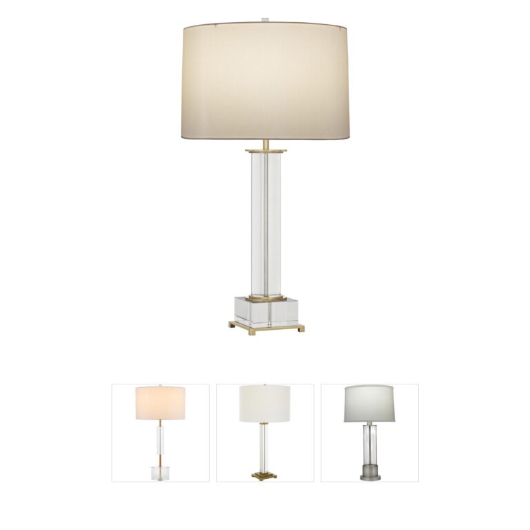 Robert Abbey Williamsburg Finnie Modern Brass Crystal Table Lamp