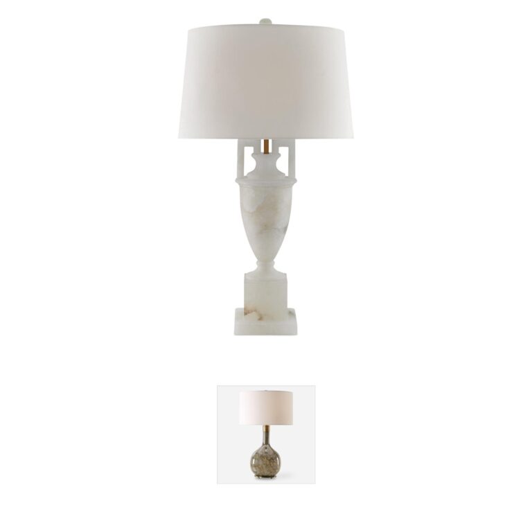 Currey & Company Clifford Alabaster and Coffee Bronze Table Lamp