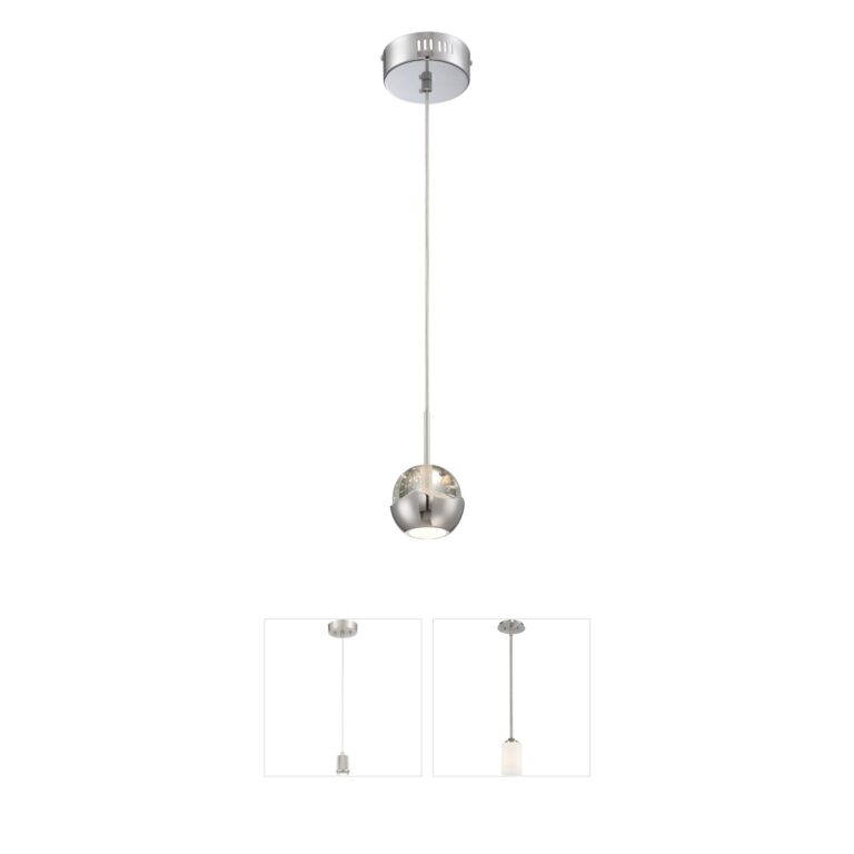Lite Source Draplin Chrome LED Pendant