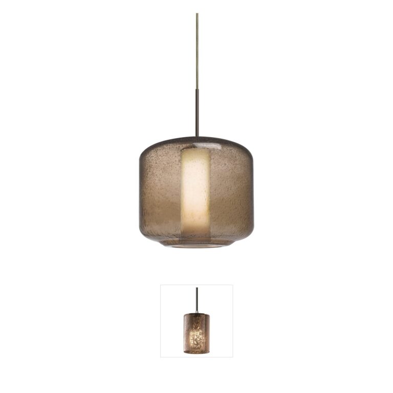 Besa Lighting Niles 10 Bronze Pendant with Smoke Bubble Glass