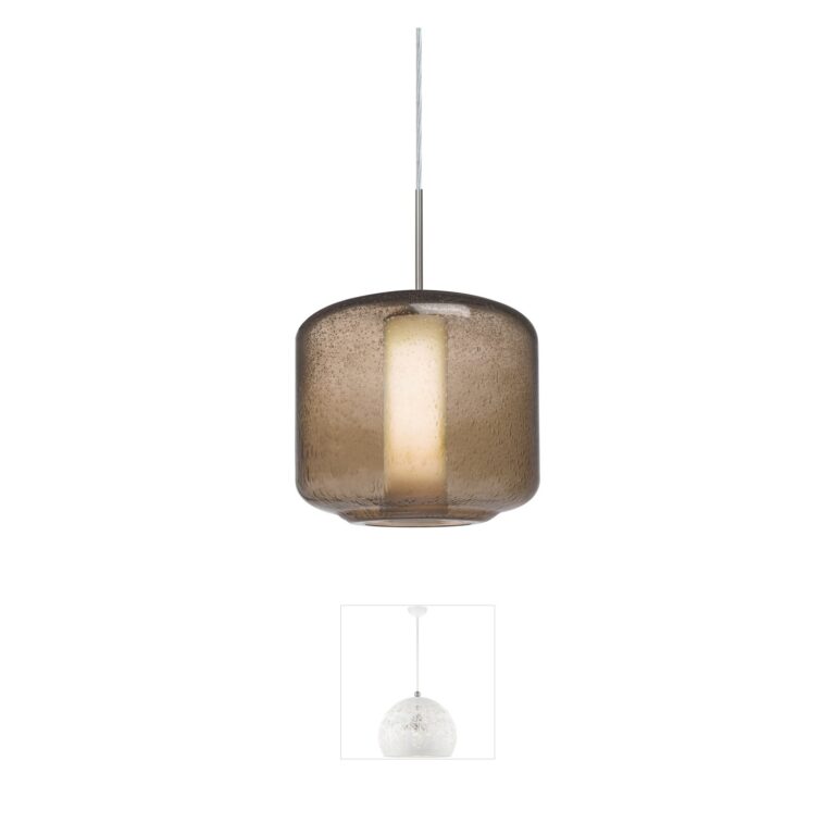 Besa Lighting Niles 10 Satin Nickel & Smoke Glass Pendant