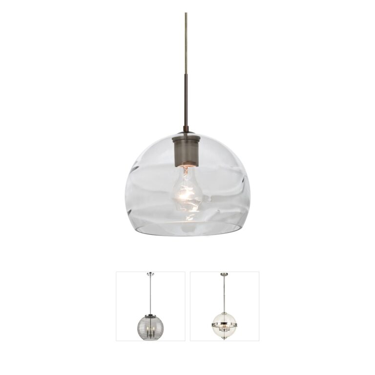 Besa Lighting Spirit 8 Clear Glass Bronze Pendant