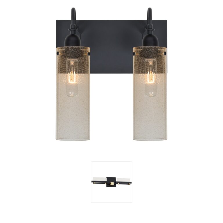 Besa Lighting Juni 10 Black & Gold Vanity Light