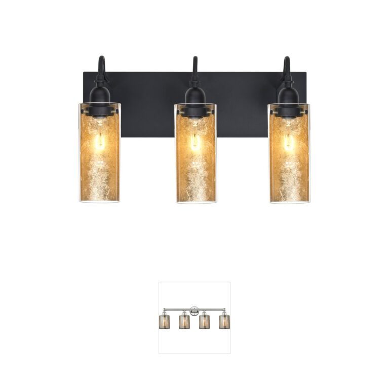 Besa Lighting Duke Black & Gold Foil Vanity Light