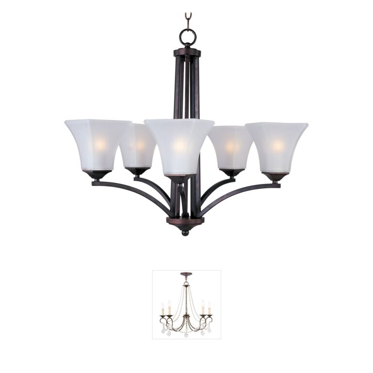 Maxim Lighting Aurora Frosted Glass 5-Light Chandelier