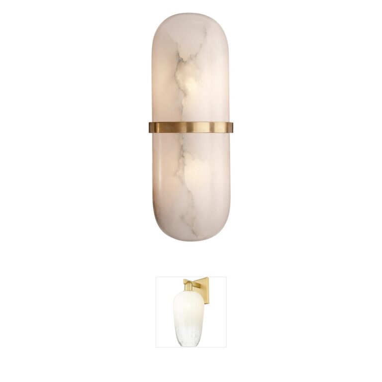 Visual Comfort Signature Kelly Wearstler Melange Alabaster & Brass Sconce