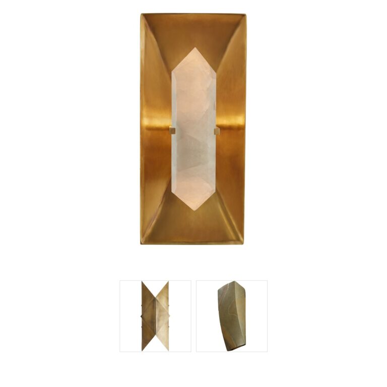 Visual Comfort Signature Collection Kelly Wearstler Halcyon Quartz Rectangle Sconce