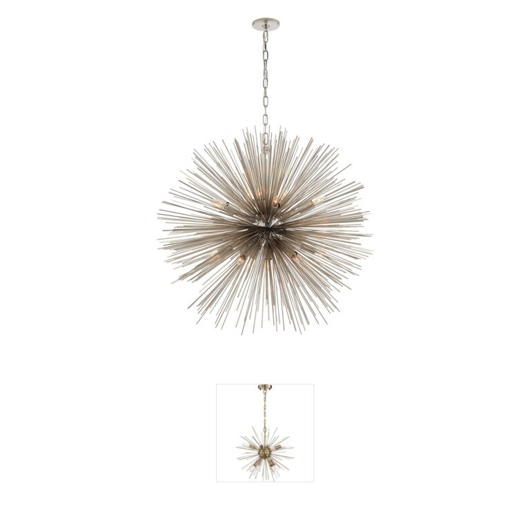 Visual Comfort Signature Collection Kelly Wearstler Strada Polished Nickel Large Round Chandelier