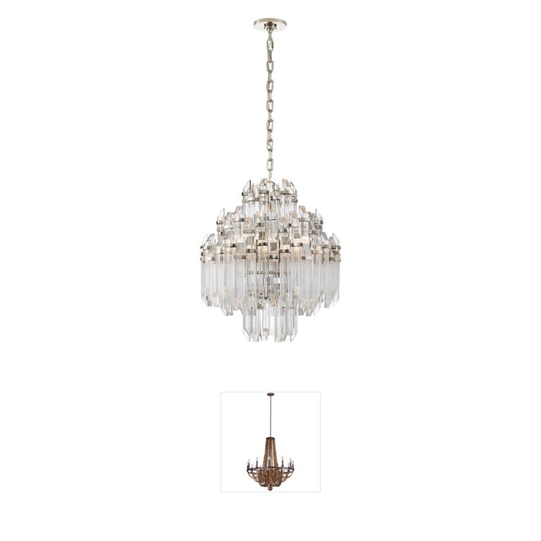 Visual Comfort Signature Collection Suzanne Kasler Adele Polished Nickel Chandelier