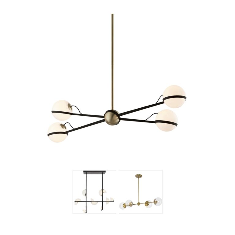 Troy Lighting Ace 4-Light Island Pendant in Textured Bronze and Gloss Opal Glass