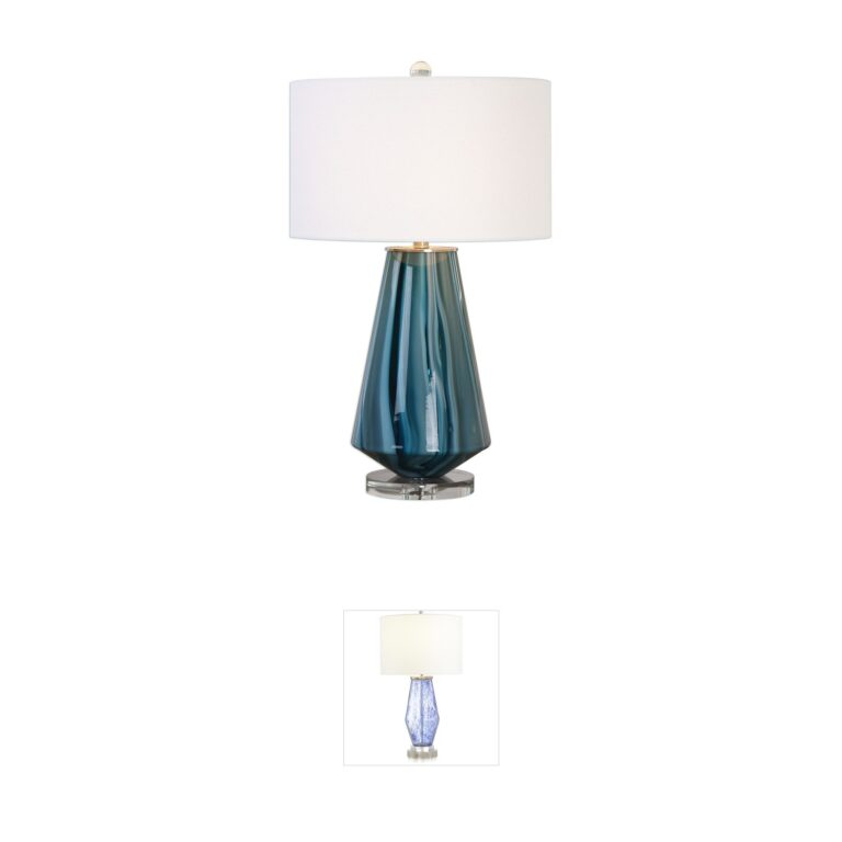 Uttermost Pescara Teal Glass Table Lamp