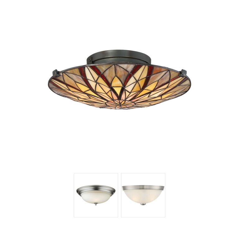 Quoizel Victory Tiffany Glass Flush Mount