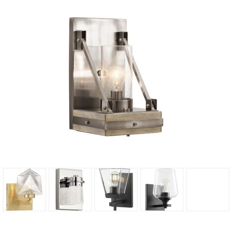 Kichler Colerne Classic Pewter Steel Wall Sconce