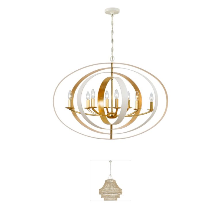 Crystorama Luna Articulated Steel Oval Chandelier