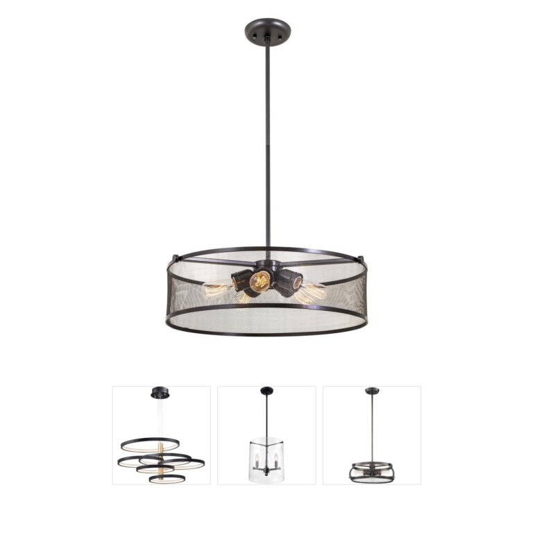 DVI Lighting Gastown 5-Light Graphite Net Pendant
