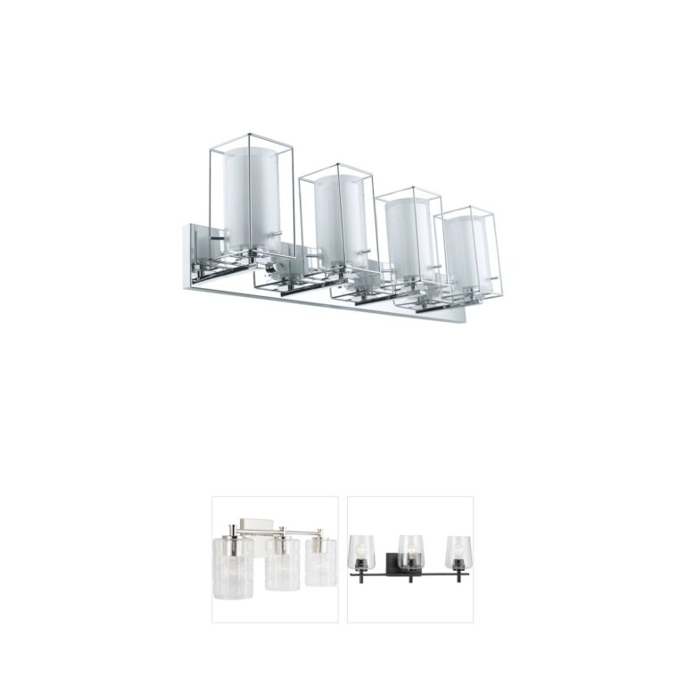 Eglo Iride Chrome & Glass 4-Light Vanity Light