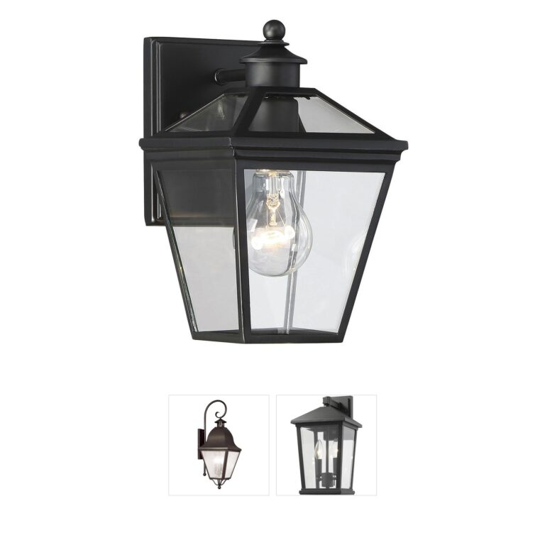 Savoy House Ellijay Black Steel Outdoor Wall Lantern
