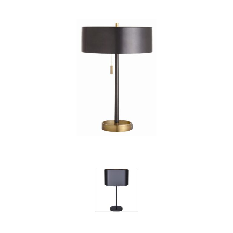Arteriors Violetta Iron Drum Table Lamp