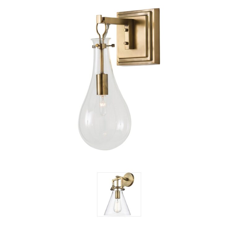 Arteriors Sabine Plated Steel and Glass Wall Sconce