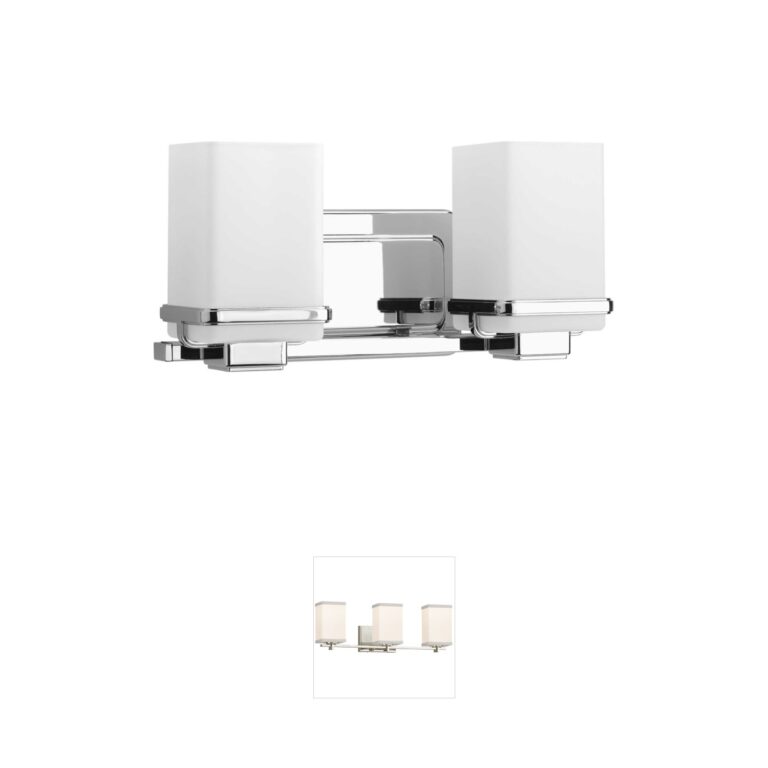 Progress Metric Collection Polished Chrome Vanity Light