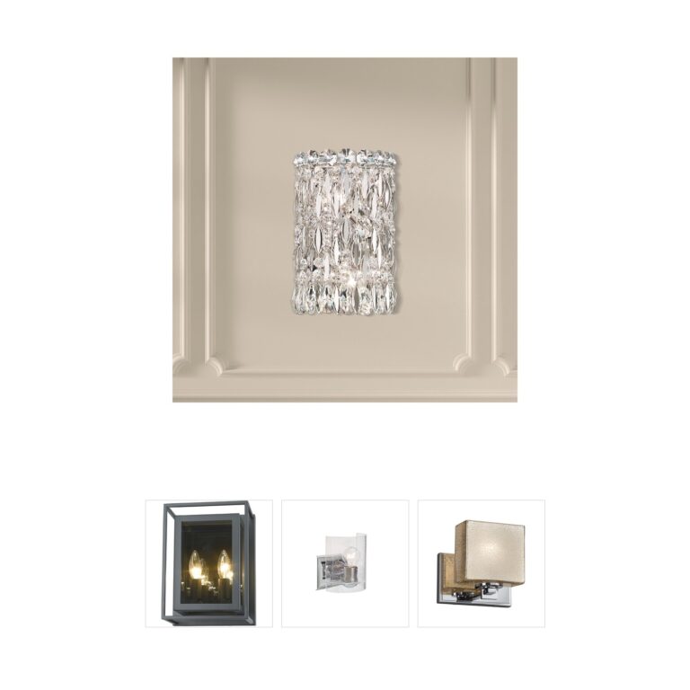Schonbek Sarella Stainless Steel Wall Sconce with Swarovski Crystals