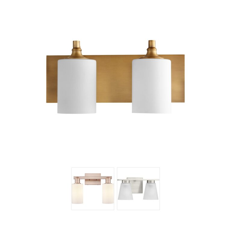 Quorum Celeste Aged Brass 2-Light Vanity Light