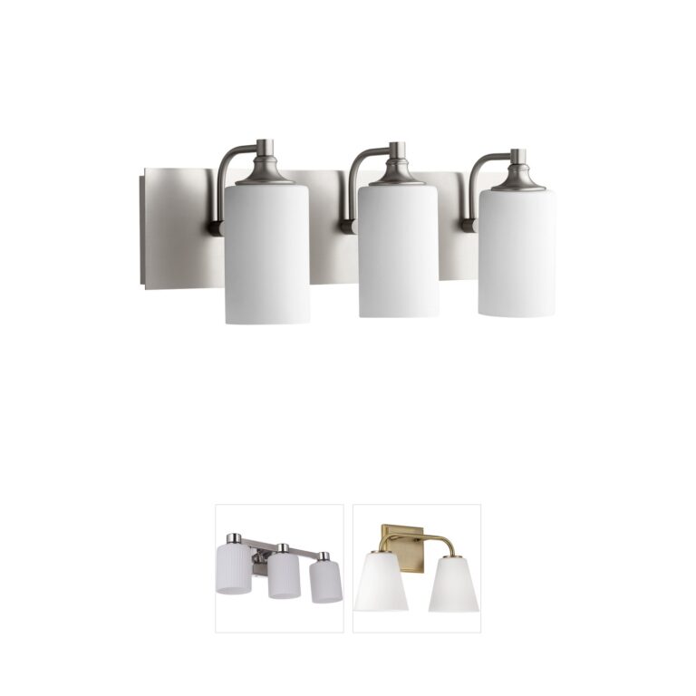 Quorum International Celeste 3-Light Satin Nickel Vanity Sconce