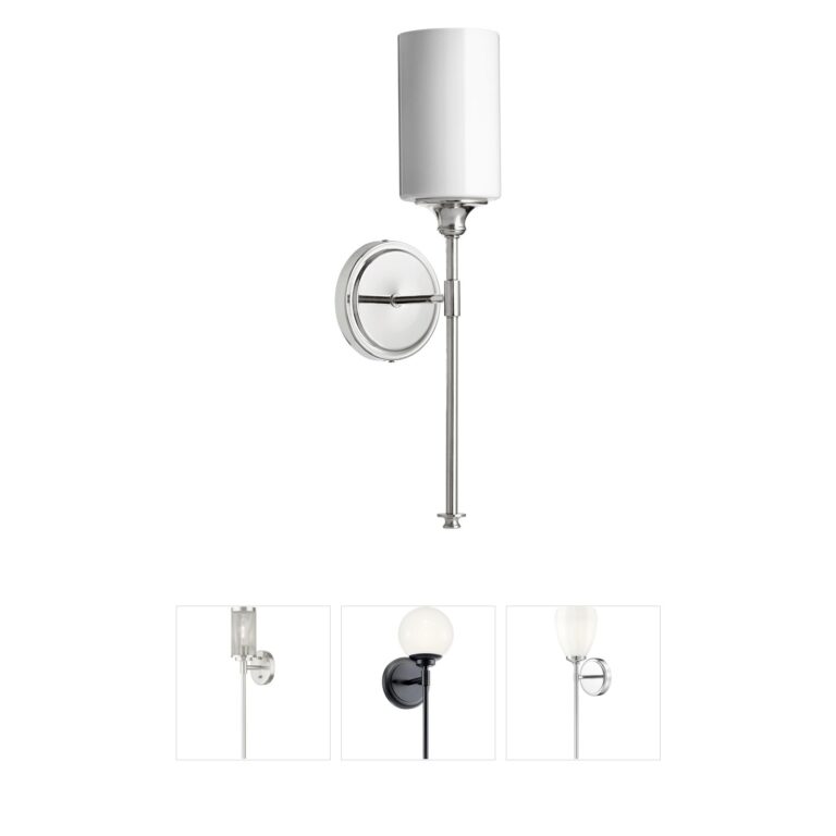 Quorum Celeste Polished Nickel Wall Sconce with Opal Glass