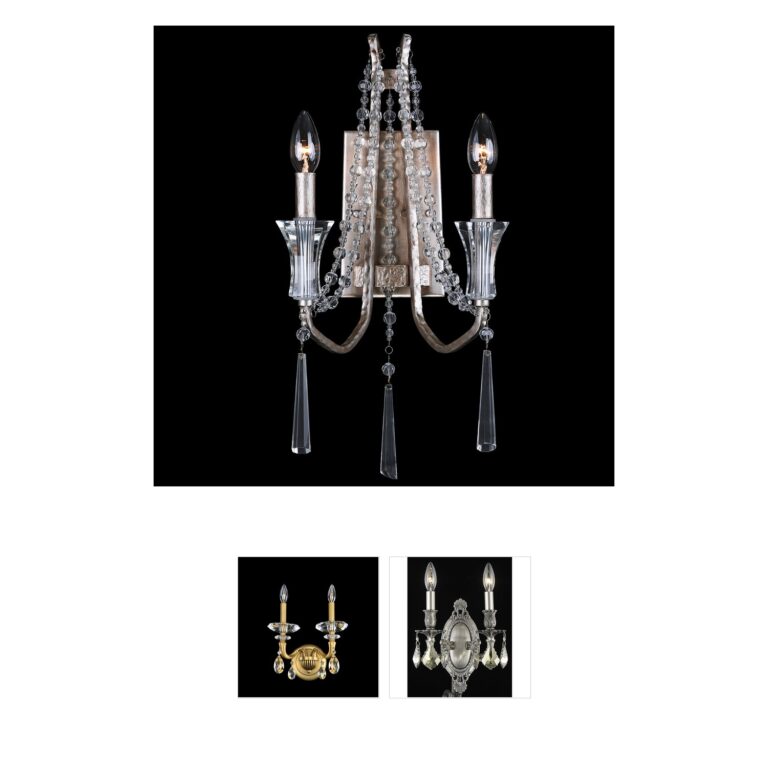 Varaluz Barcelona Crystal Wall Sconce in Transcend Silver