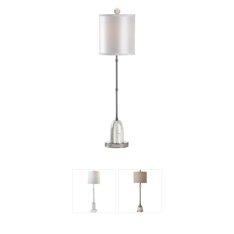 Wildwood MarketPlace Clear Seeded Glass Modern Table Lamp