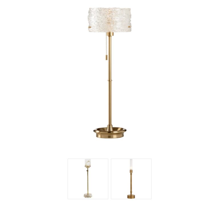 Wildwood MarketPlace Spun Glass & Iron Table Lamp