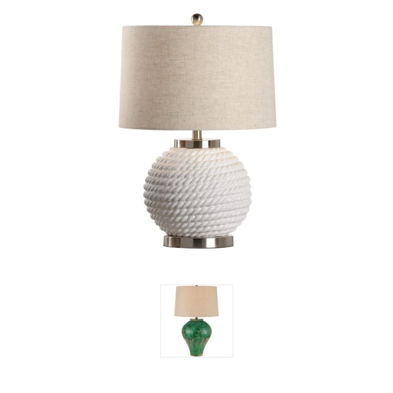 Wildwood MarketPlace Ceramic Table Lamp with Ice White Glaze