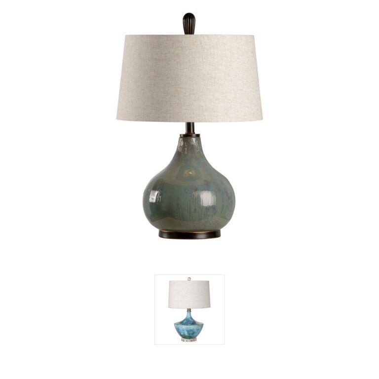 Wildwood MarketPlace Moss Green Glaze Ceramic Table Lamp