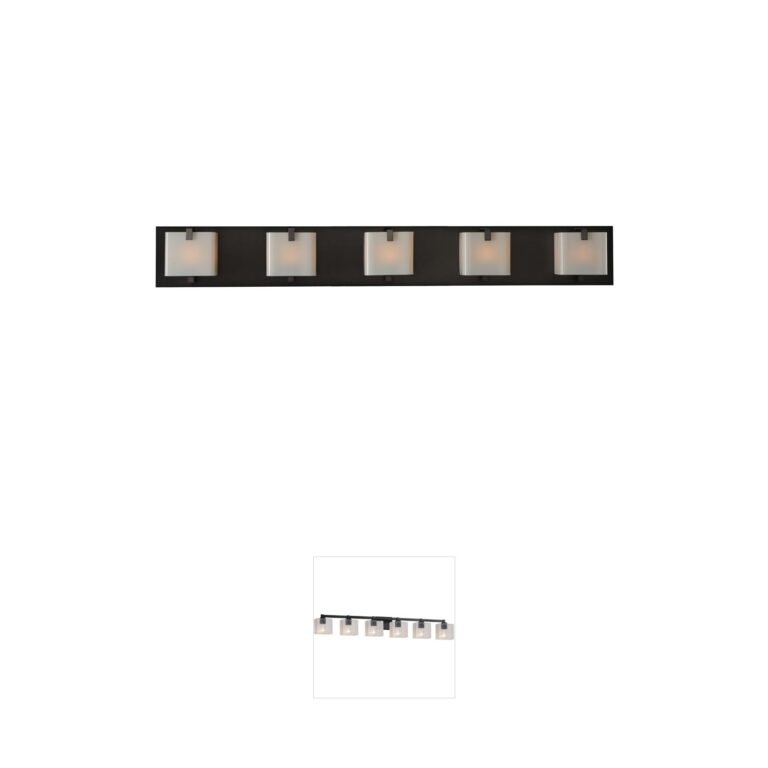 Kalco Meridian 5-Light Brushed Black Nickel LED Bath Vanity
