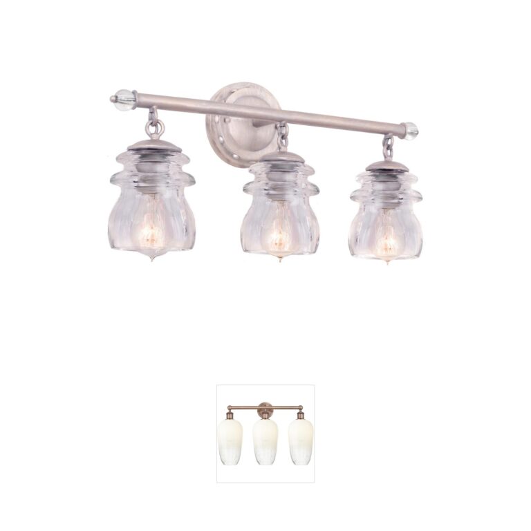 Kalco Brierfield 3-Light Pearl Silver Vanity Light