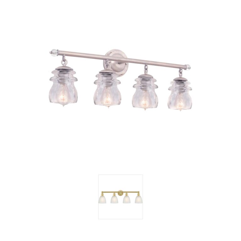 Kalco Brierfield 4-Light Pearl Silver Vanity Light