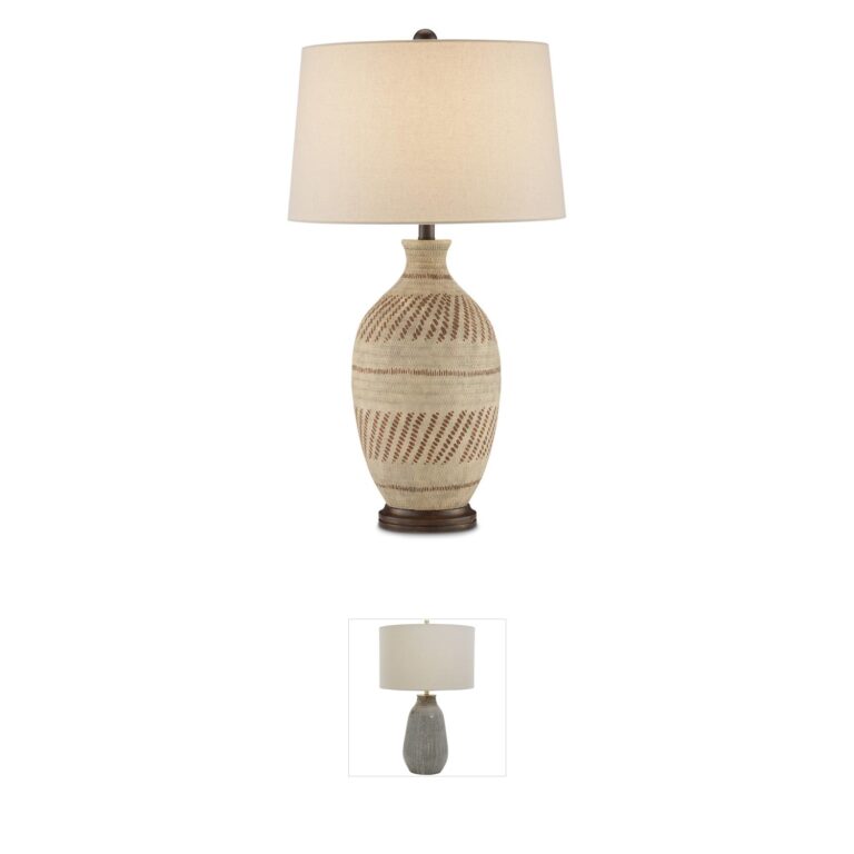 Currey & Company Faiyum Terracotta & Wood Table Lamp