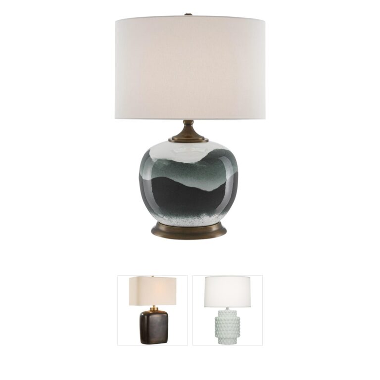 Currey & Company Boreal Porcelain and Metal Table Lamp